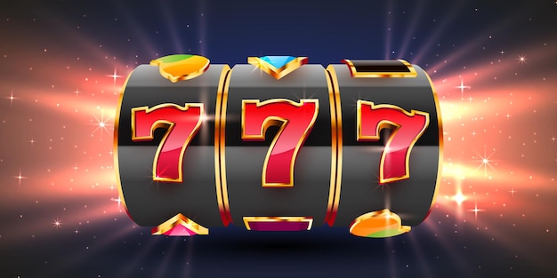 Premium Vector | Black slot machine coins wins the jackpot. 777 Big win casino concept. Vector illustration