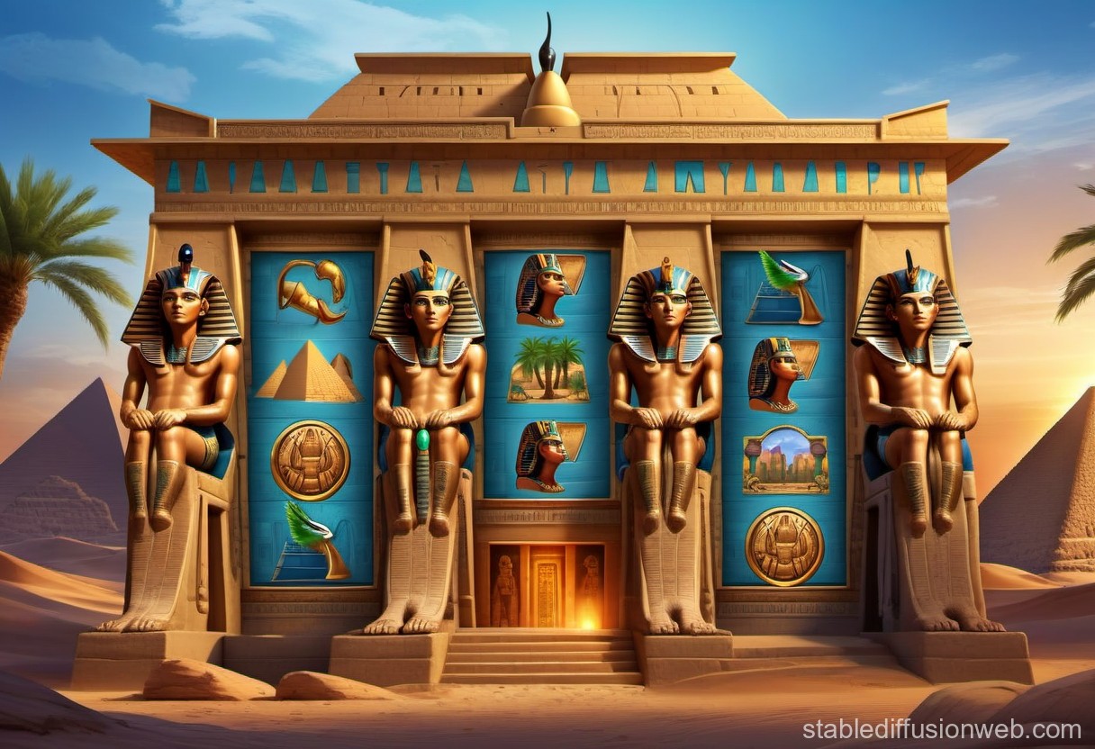 Mesmerizing Egypt-Themed Slot Game | Stable Diffusion Online